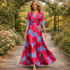 Fleur™ | Elegant Flower Dress with V-neck