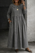 Clara | Peter Pan Collar Denim Dress