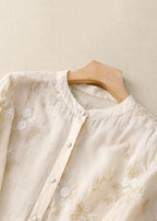 Kourtney | Chic Blouse with Floral Accents