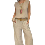 Paloma | Bohemian Sleeveless Top and Cropped Pants Co-Ord Set