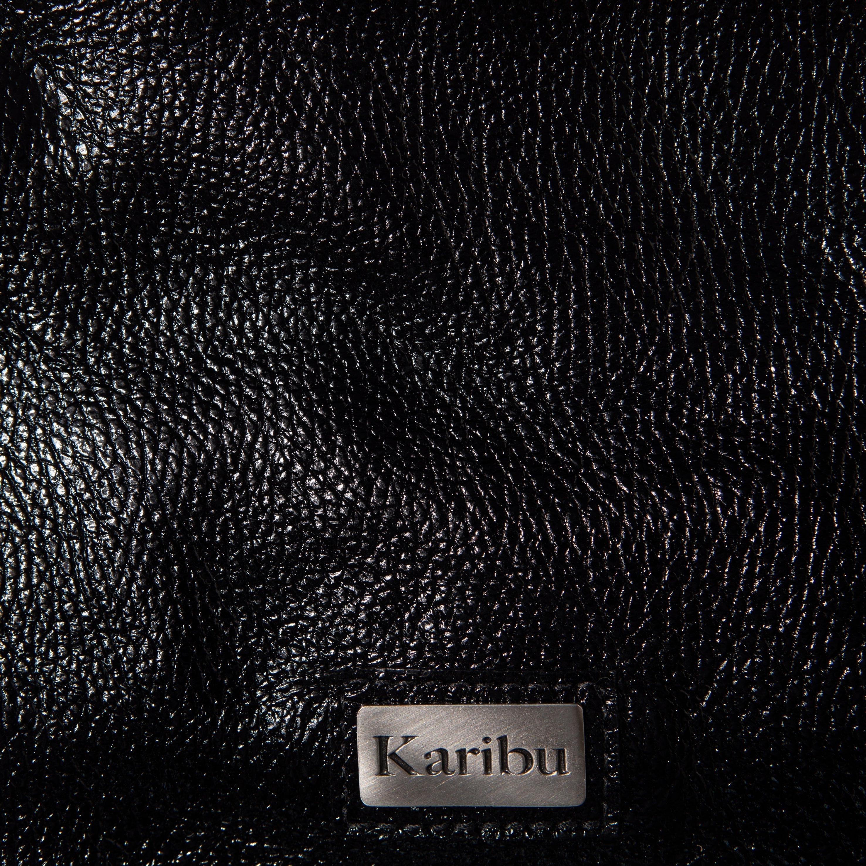 Josefa black patent leather wallet