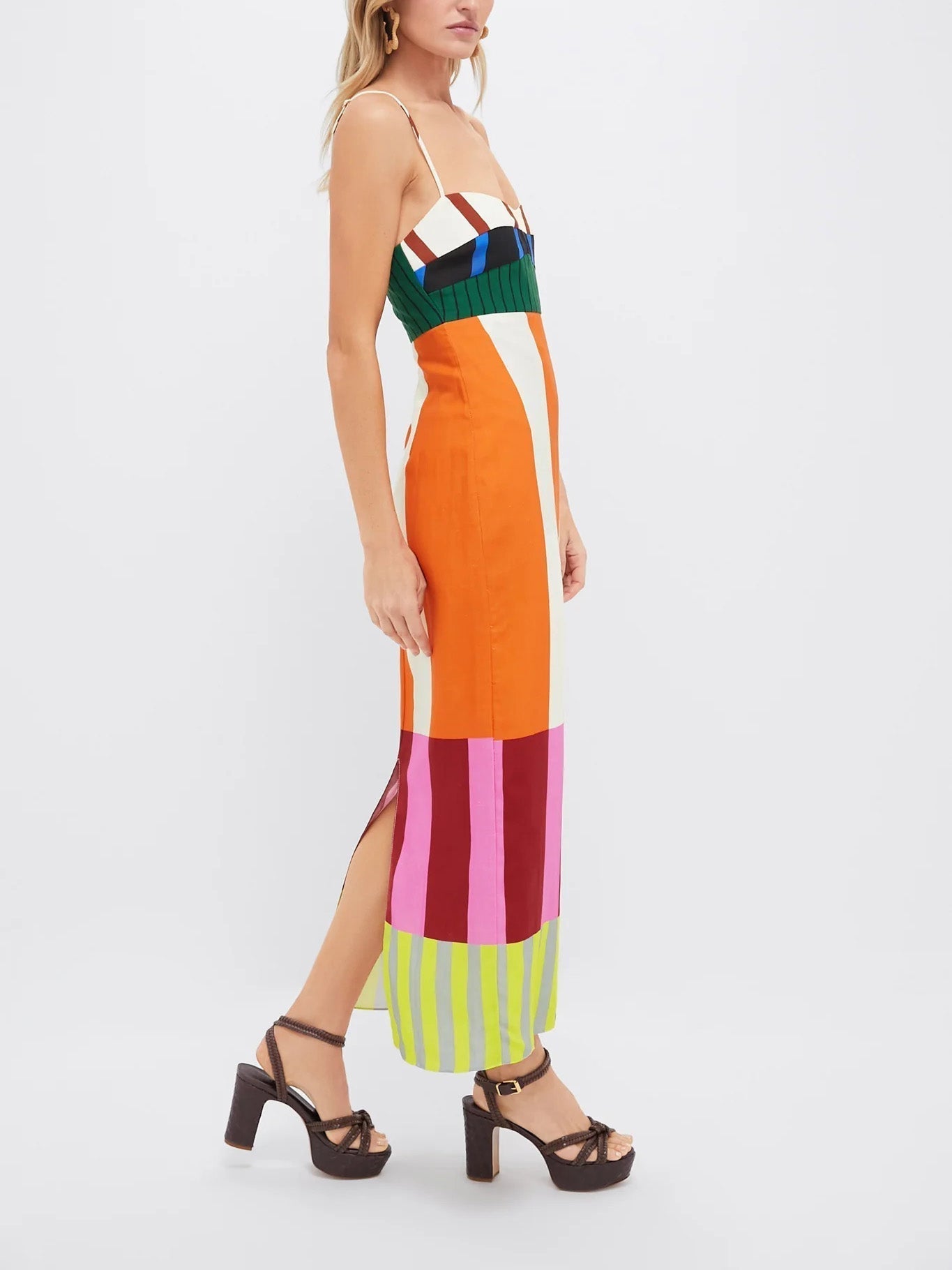 Paloma | Maxi Dress in Colorful Stripes