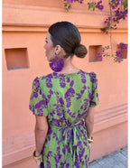 Lucinda - Boho Floral Pleated Summer Maxi Dress