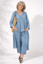 Adriena | Elegant Two-Piece Set with V-Neck