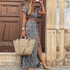 Liora | Maxi Ibiza Dress in Hippie Style + FREE Belt