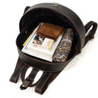 Leather Backpack Beetle Style Women Rucksack