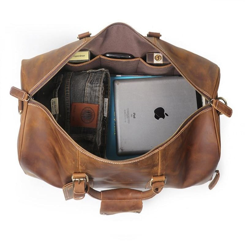Genuine Leather Overnight Bag