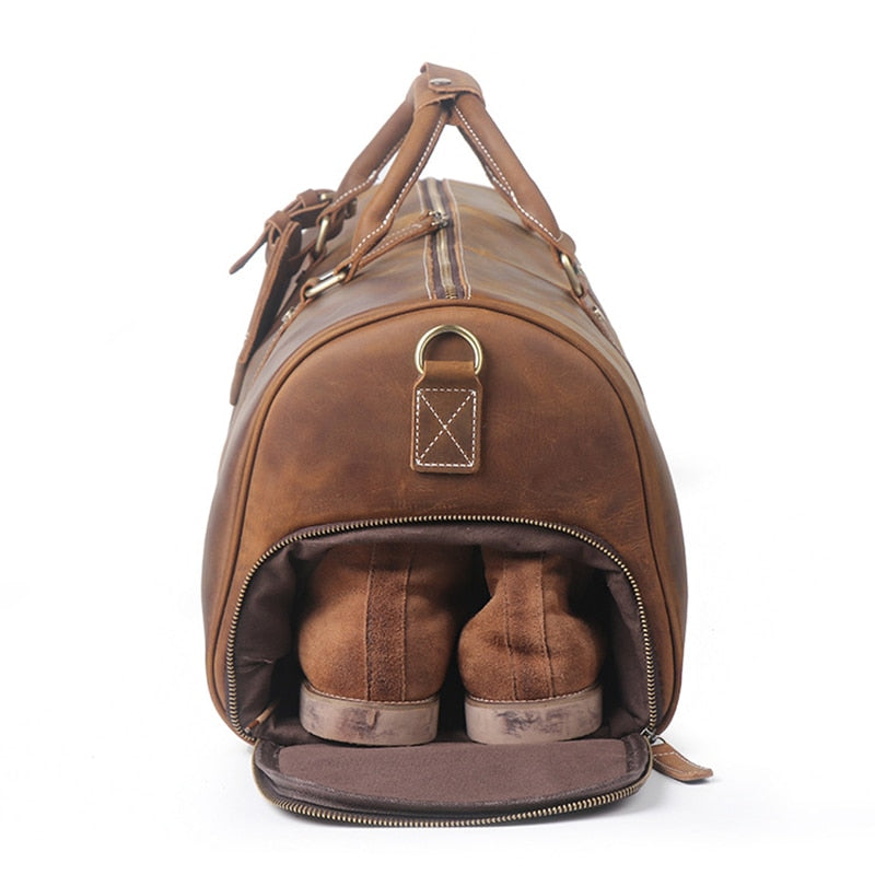 Genuine Leather Overnight Bag