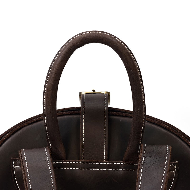 Leather Backpack Beetle Style Women Rucksack