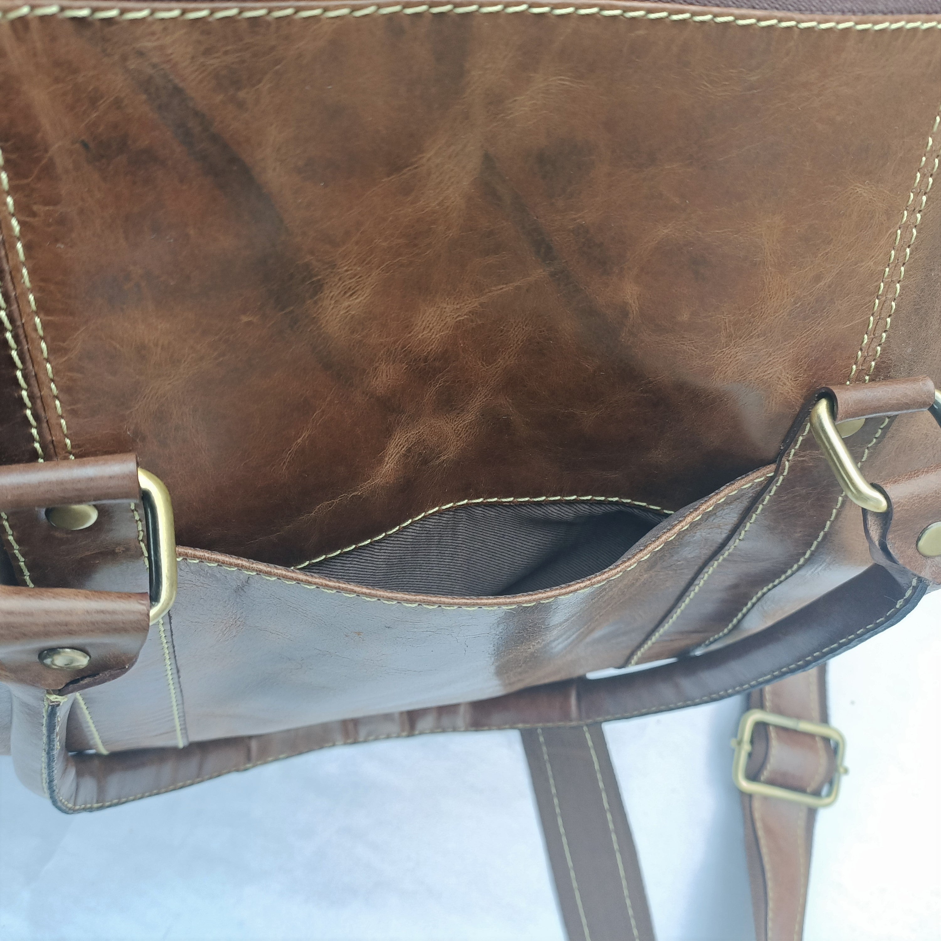 Crazy Horse Leather Mini Duffel Bag