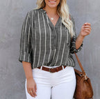 Candace | Striped Casual Blouse