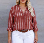 Candace | Striped Casual Blouse