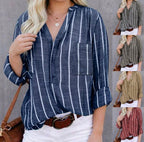 Candace | Striped Casual Blouse