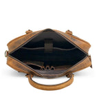 Hunter Brown Leather Laptop Bag