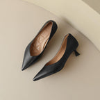 Camille | Women's Pointed Toe Pumps Low Kitten Heel Slip On Shoes