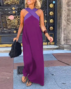 DELPHINE | DRESS WITH CROSSED CUT