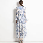 Gabby | Elegant Ink Print Dress