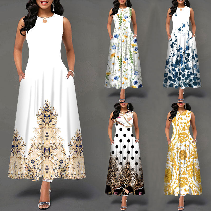 Bianca™ - Casual Sleeveless Dress with Flared Skirt