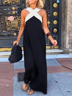 DELPHINE | DRESS WITH CROSSED CUT