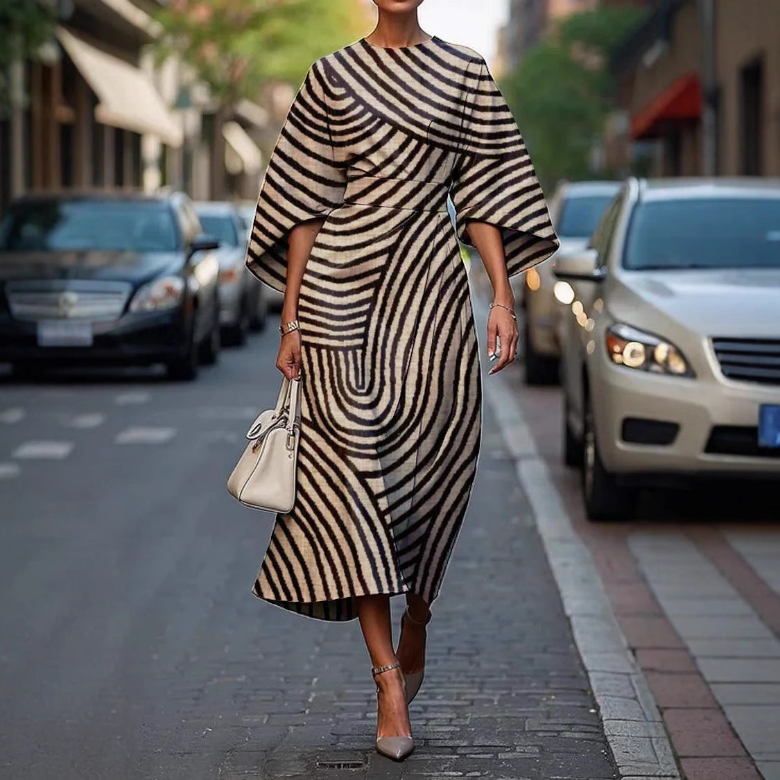 Melody™ - Elegant Dress with Round Neck