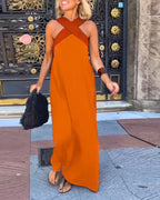 DELPHINE | DRESS WITH CROSSED CUT