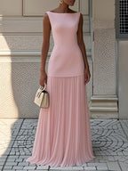 Celeste™ | Sleeveless Pleated Maxi Dress