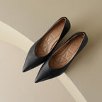 Camille | Women's Pointed Toe Pumps Low Kitten Heel Slip On Shoes