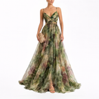 Giselle | Enchanting Wedding Guest Maxi Dress with Floral Print