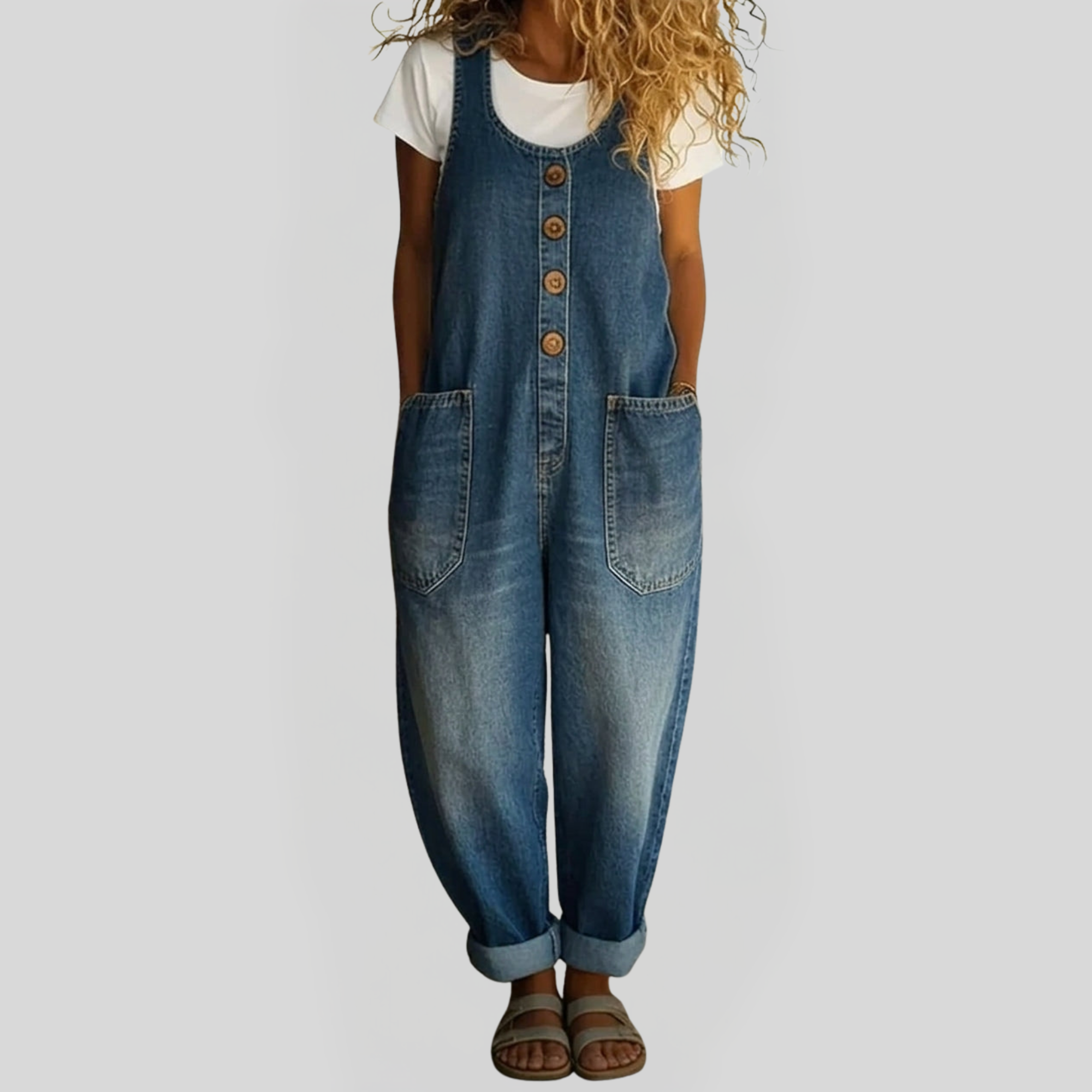Lenna – Vintage Denim Jumpsuit