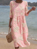 Women's Casual Dress with Floral Print
