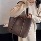Betina™ - Croc Shoulder Leather Bag