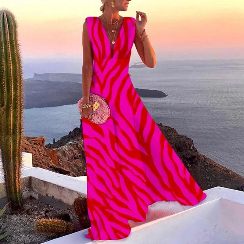 Lynor™ | Elegant Floral Sleeveless Dress in French Chic Style