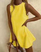 Nathalie | Ruffled Sleeveless Dress