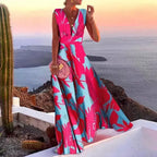 Lynor™ | Elegant Floral Sleeveless Dress in French Chic Style