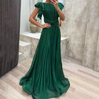 Rory | Pleated Wedding Guest Maxi Dress