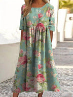Wendy | Embroidered Casual Midi Dress