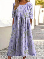 Wendy | Embroidered Casual Midi Dress
