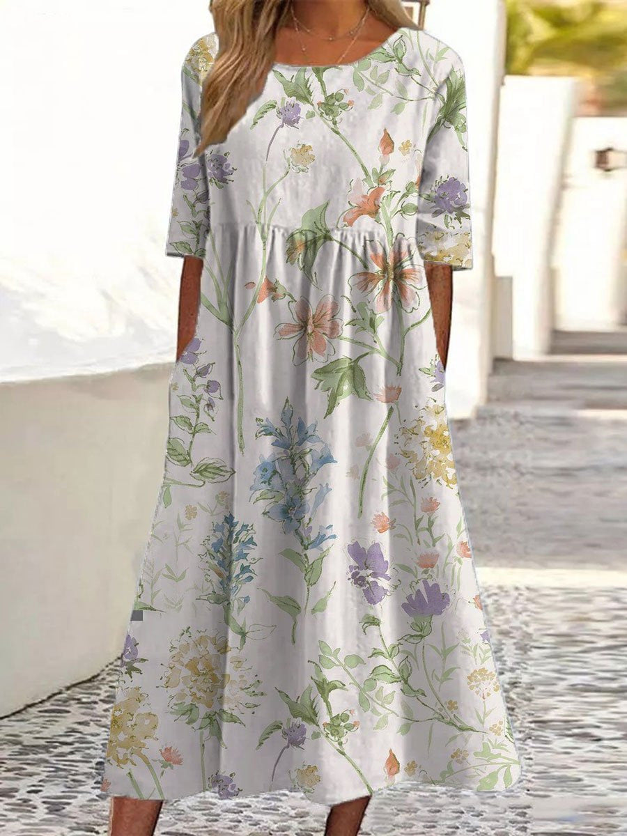 Wendy | Embroidered Casual Midi Dress
