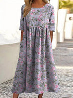 Wendy | Embroidered Casual Midi Dress