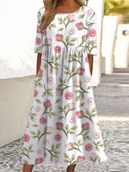Wendy | Embroidered Casual Midi Dress