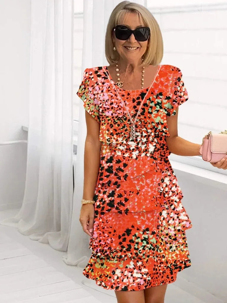 Clarissa | Elegant Comfort Ruffle Dress