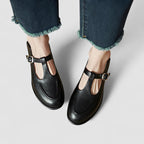 Camila – Orthopedic Leather Mary Jane Shoes with Low Heel