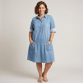 Brittany | Figure Flattering Denim Dress