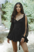 Layla | Playful Mini Dress with Balloon Sleeves