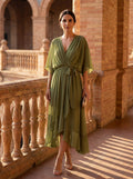 Monica - Chiffon Dress with V-Neck