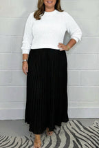 Claudia - Maxi dress with sweater and pleated skirt