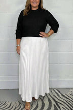 Claudia - Maxi dress with sweater and pleated skirt