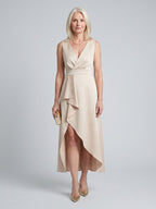 Mandy - Chic Wrap V-Neck Midi Dress