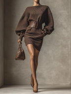 Zofia | Dark Brown Mini Dress