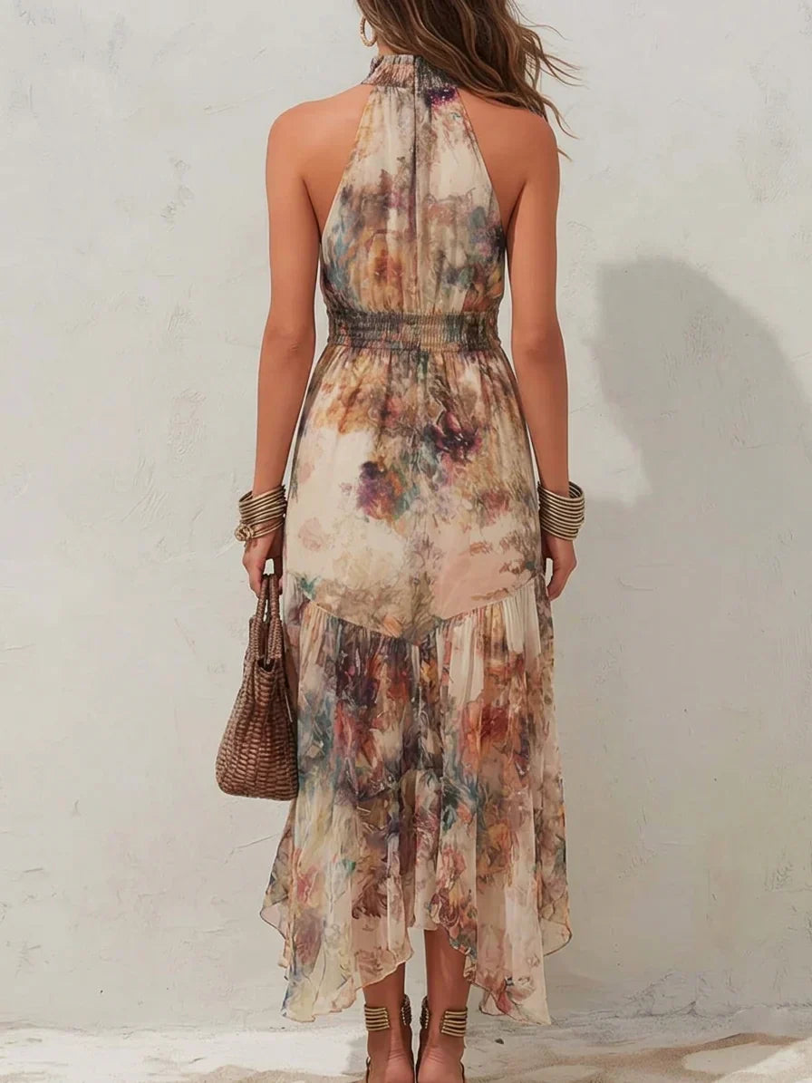 Chloe | Vintage Floral Midi Dress